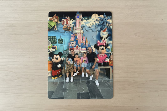 Puzzle personalizzato con foto, una dedica, una grafica