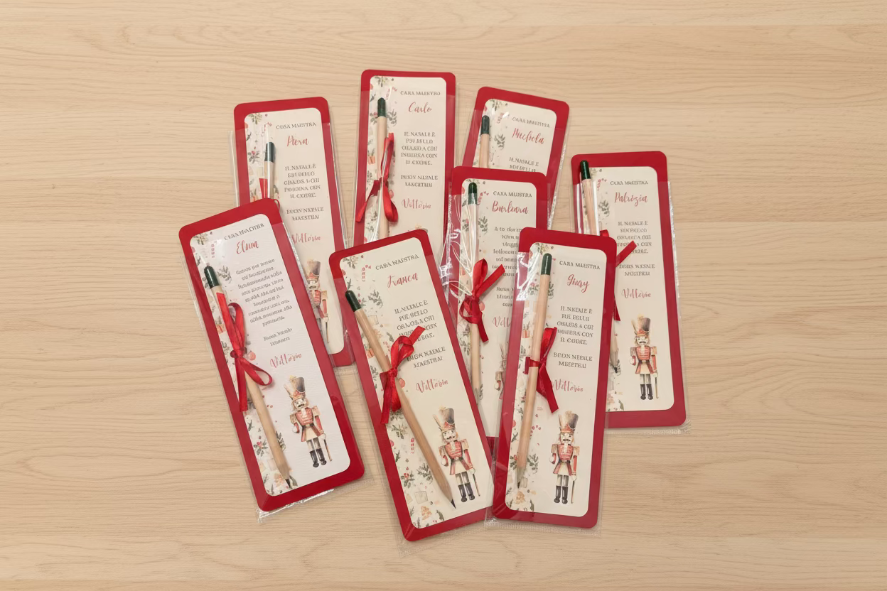 Matita in legno naturale con cartoncino personalizzato