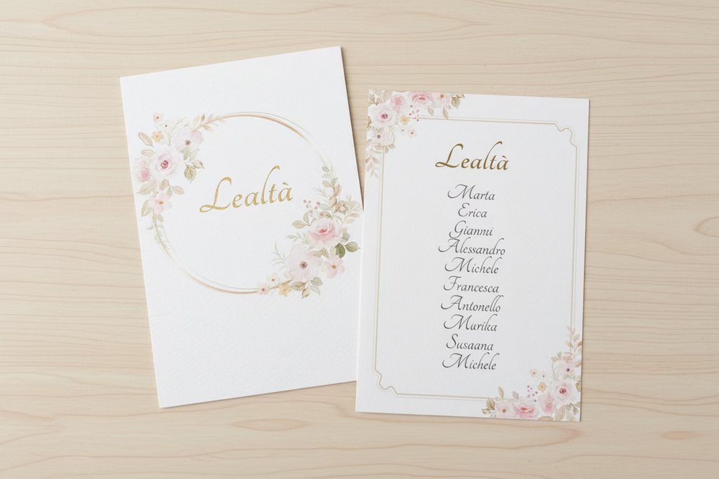 Cartoncini per cavalieri e tableau